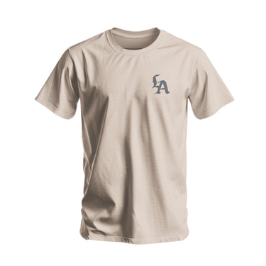 Beige T-Shirt with Machete Logo - The Pepper Pantry (Formerly Marie Sharp's)